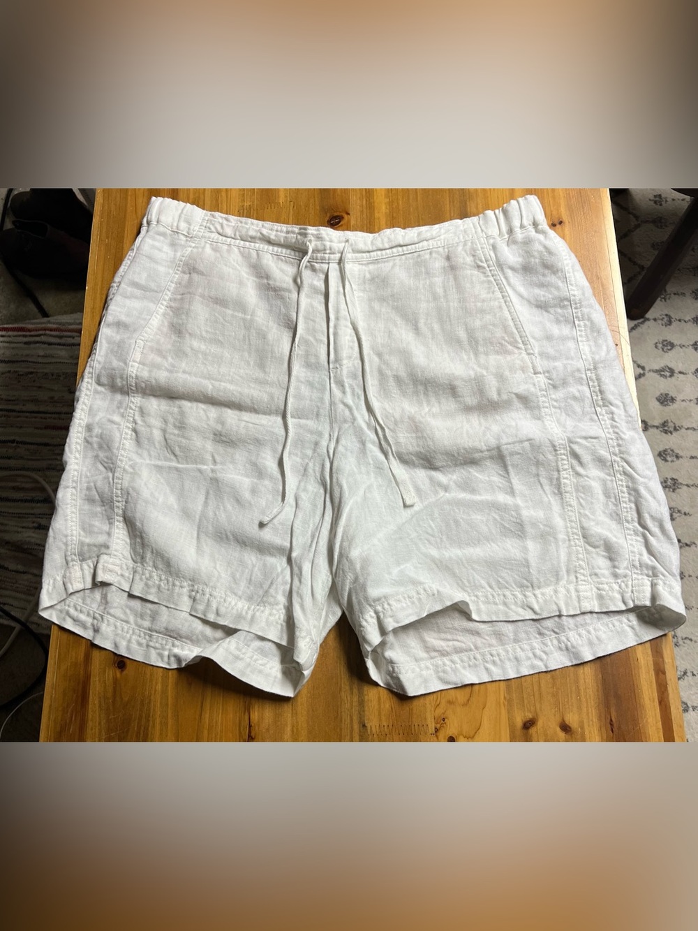 J. Jill White Linen Drawstring Shorts